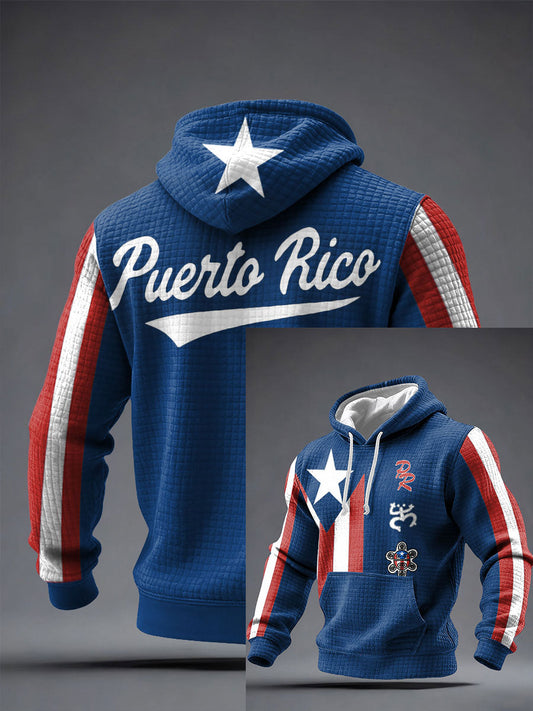 Men's Puerto Rico Art Printed Hoodie