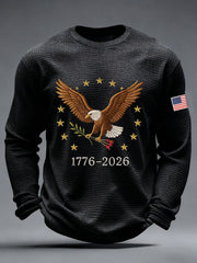 Men's America 250 Waffle Print Casual T-Shirt