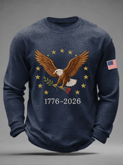 Men's America 250 Waffle Print Casual T-Shirt