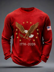 Men's America 250 Waffle Print Casual T-Shirt