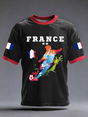 Men's France Soccer Printed T-shirt
