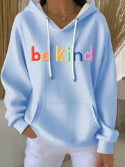 Women's Be Kind Print Casual Hoodie