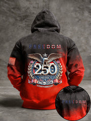 Men's 250th Anniversary Print Casual Hoodie