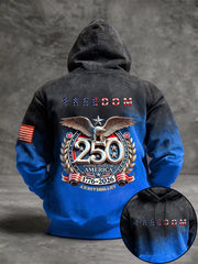 Men's 250th Anniversary Print Casual Hoodie