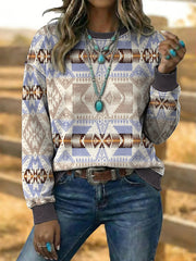 Women's Vintage Western Aztec Art Sweatshirt