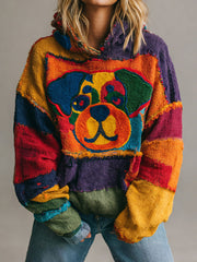 Women's Dog Art Colorful Hoodies