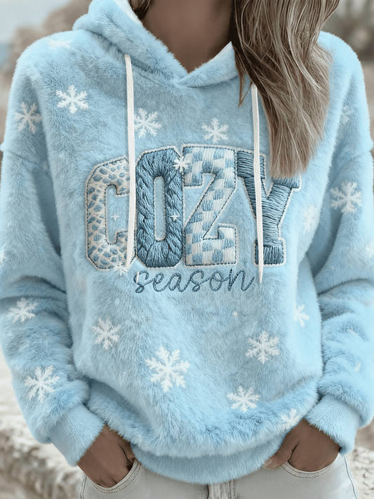 Women's Christmas Cozy Season Flannel Hoodie