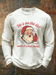 Men's Christmas FDT Waffle Print Casual T-Shirt