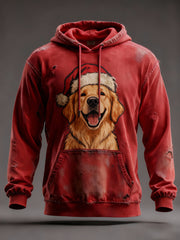 Men's Christmas Golden Retriever Hoodies