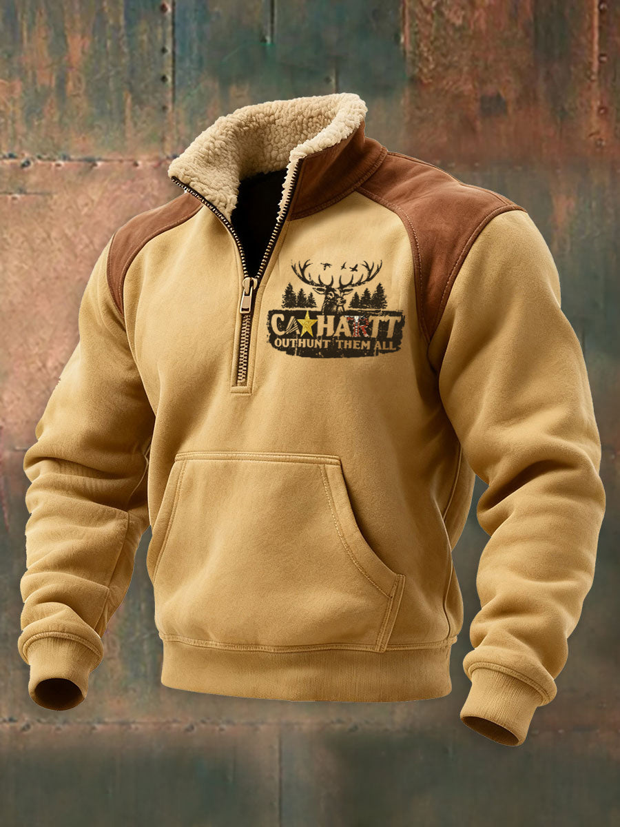 Men's Vintage Western Printed Casual Sweatshirt