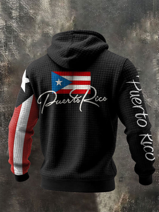 Men's Puerto Rico Taino Proud Art Printed Hoodie