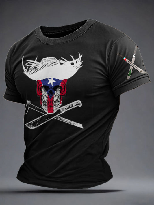 Men's Puerto Rico Machete Proud Art Printed Hoodie