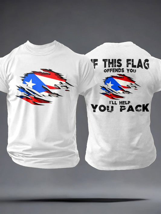 Men's Puerto Rico Proud Art Printed T-shirt