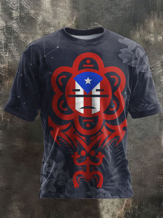 Unisex Puerto Rico Taino Proud Art Printed T-shirt