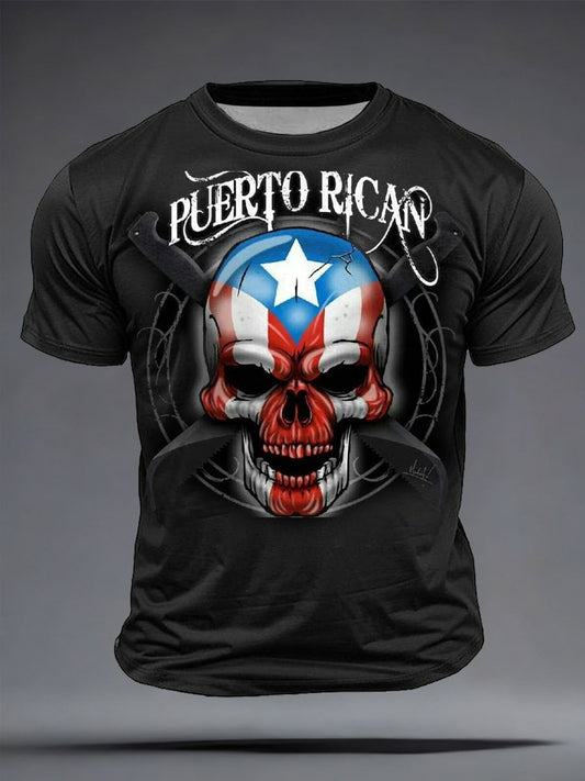Men's Puerto Rico Proud Art Printed T-shirt