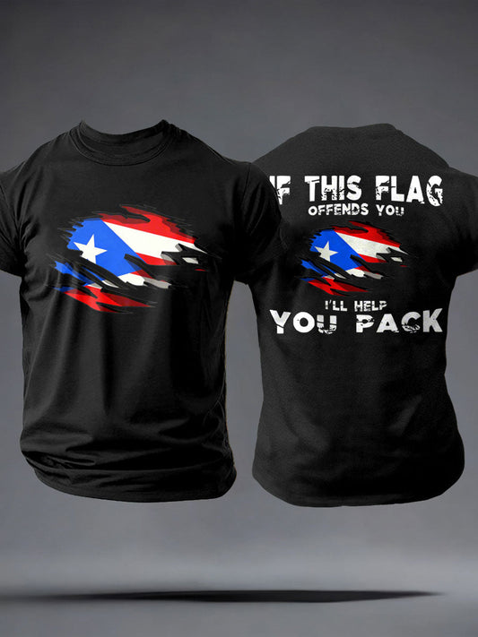 Men's Puerto Rico Proud Art Printed T-shirt