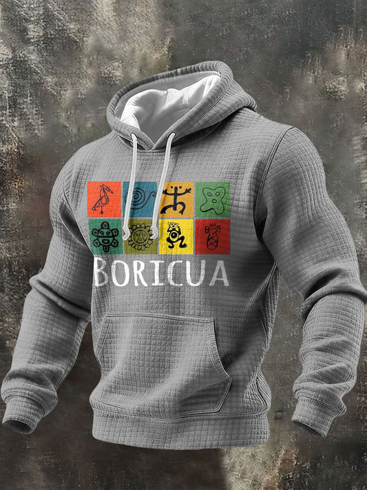 Men's Puerto Rico Taino Art Printed Hoodie