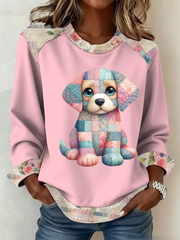 Women's cute dog print Top