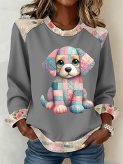 Women's cute dog print Top