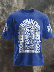 Unisex Puerto Rico Taino Art Proud Printed T-shirt