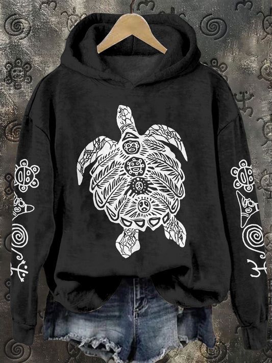 Women's Puerto Rico Taino Art Proud Printed Sweatshirt