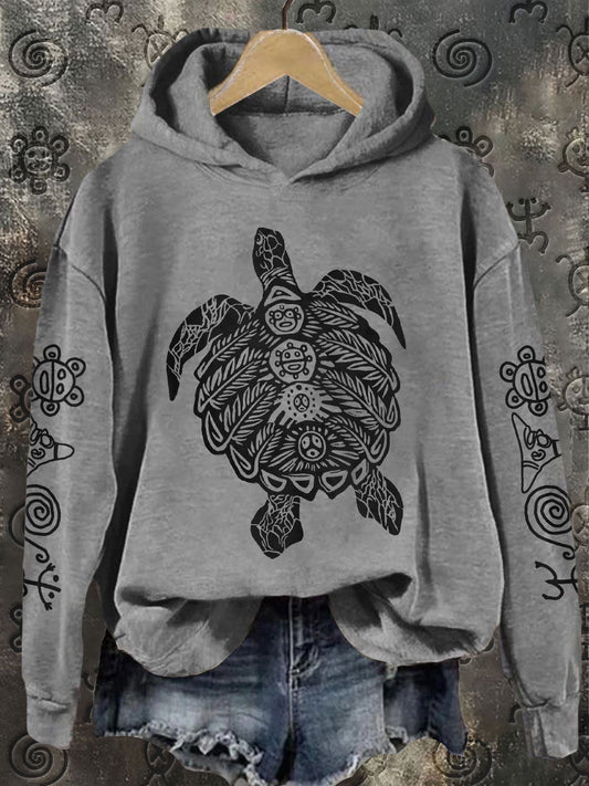 Women's Puerto Rico Taino Art Proud Printed Sweatshirt