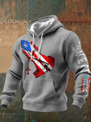 Men's Puerto Rico Faith Art Printed Hoodie