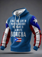 Men's Puerto Rico Taino Art Printed Hoodie