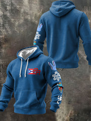 Men's Puerto Rico Taino Art Music Lover Printed Hoodie