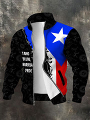 Men's Puerto Rico Taino Art Printed Coat