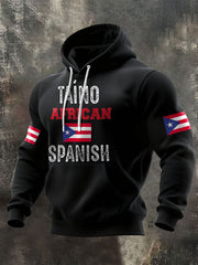 Men's Puerto Rico Taino Art Printed Hoodie