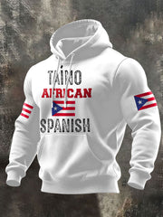 Men's Puerto Rico Taino Art Printed Hoodie