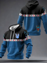 Men's Puerto Rico Taino Art Music Lover Printed Hoodie