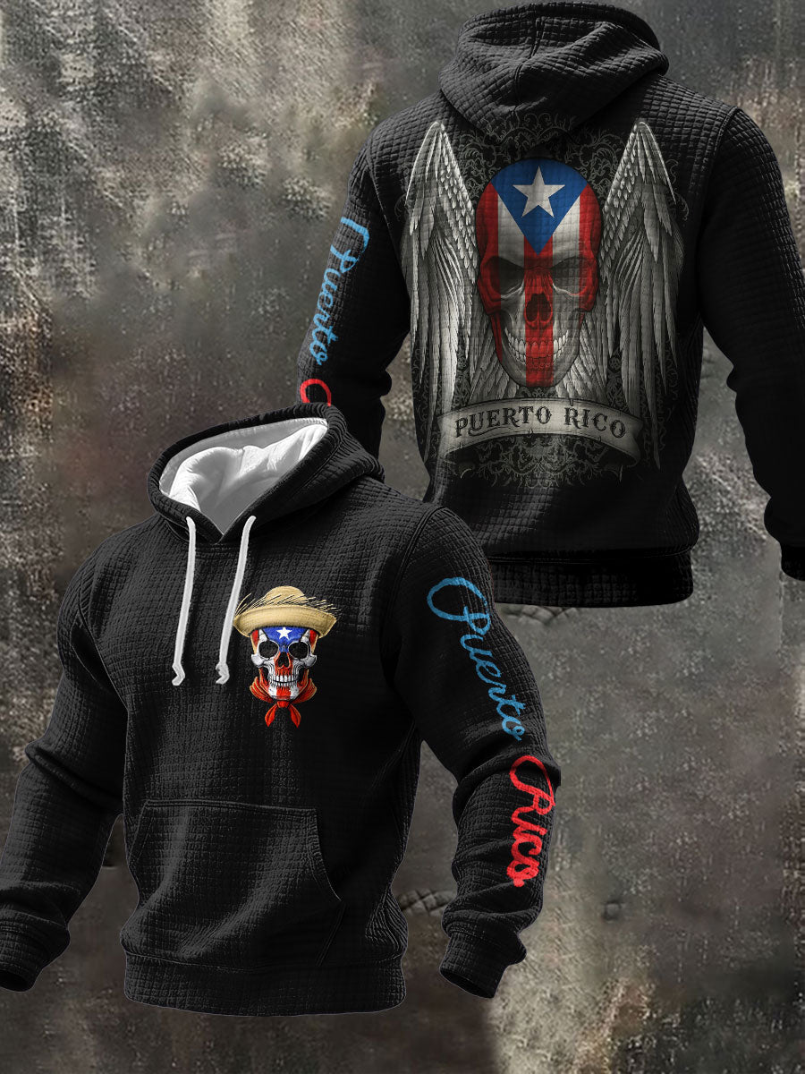 Men's Puerto Rico Art Printed Hoodie