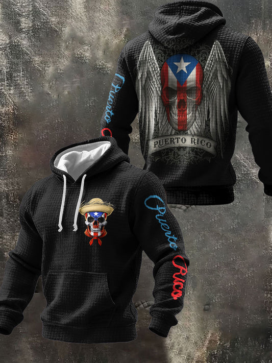 Men's Puerto Rico Art Printed Hoodie