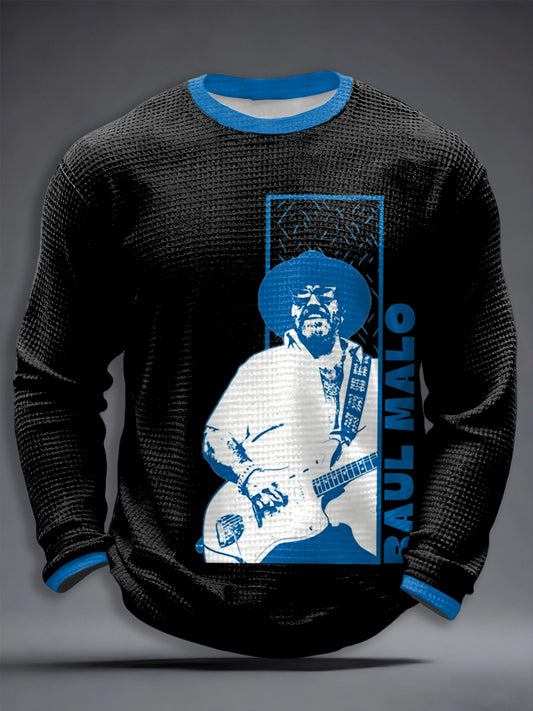 Men's Country Music Inspired Waffle Long Sleeves T-Shirt