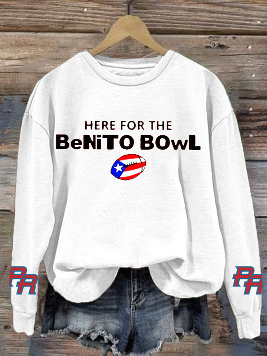 Women's Here For The Benito Bowl polyester sweatshirt