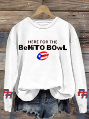 Women's Here For The Benito Bowl polyester sweatshirt