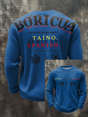 Men's Puerto Rico Taino Art Printed Waffle Tops