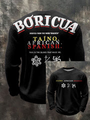 Men's Puerto Rico Taino Art Printed Waffle Tops