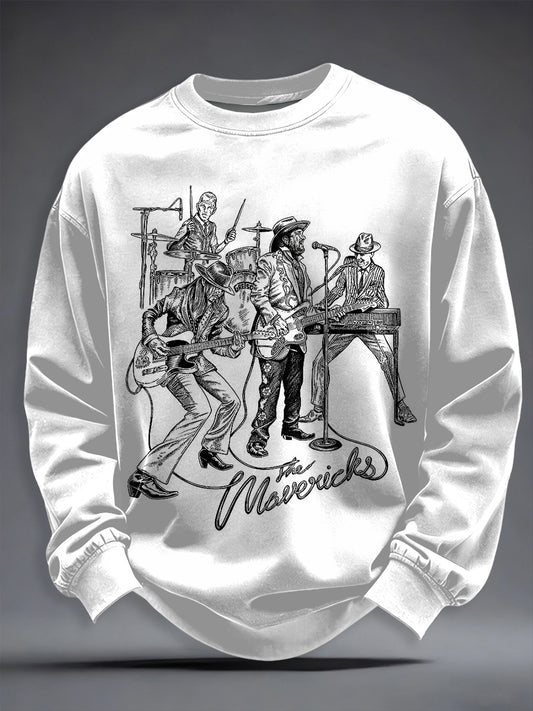 Men's Country Music Inspired Crew Neck Sweatshirt