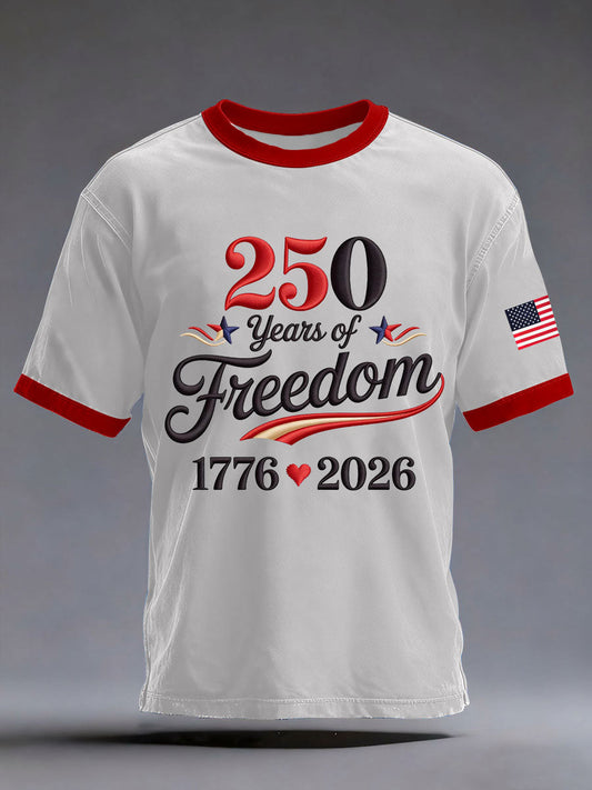 Men's America 250 Printed Casual T-Shirt