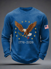 Men's America 250 Waffle Print Casual T-Shirt