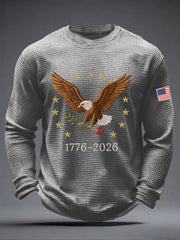 Men's America 250 Waffle Print Casual T-Shirt