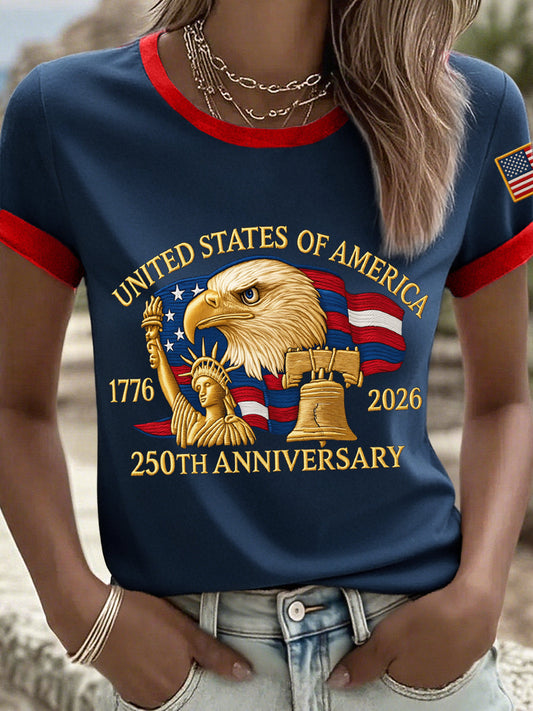 Women's 250th Anniversary Print Vintage T-Shirt
