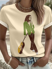 Women's Reggae Inspired Art Print T-Shirt
