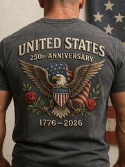 Men's 250th Anniversary Print Casual T-shirt