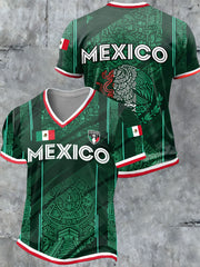 Men's Mexigo Print V-neck T-shirt