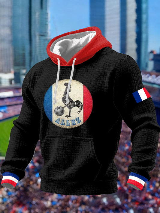 Men's France Soccer Printed Hoodie