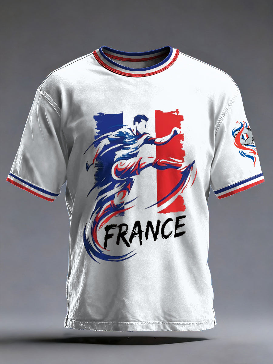 Men's France Soccer Printed T-shirt